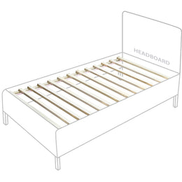 Meridian Siena White Ash Wood Twin Bed (3 Boxes)
