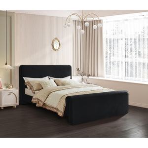 Meridian Sloan Black Velvet King Bed (3 Boxes)