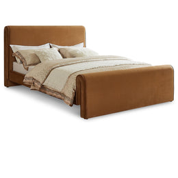 Meridian Sloan Saddle Velvet King Bed (3 Boxes)