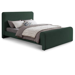 Meridian Stylus Green Boucle Fabric Full Bed (3 Boxes)