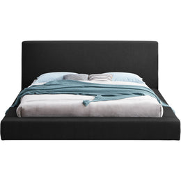 Meridian Terra Black Boucle Fabric King Bed