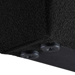 Meridian Terra Black Boucle Fabric King Bed