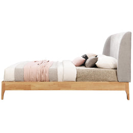 Meridian Ventura Grey Polyester Fabric King Bed