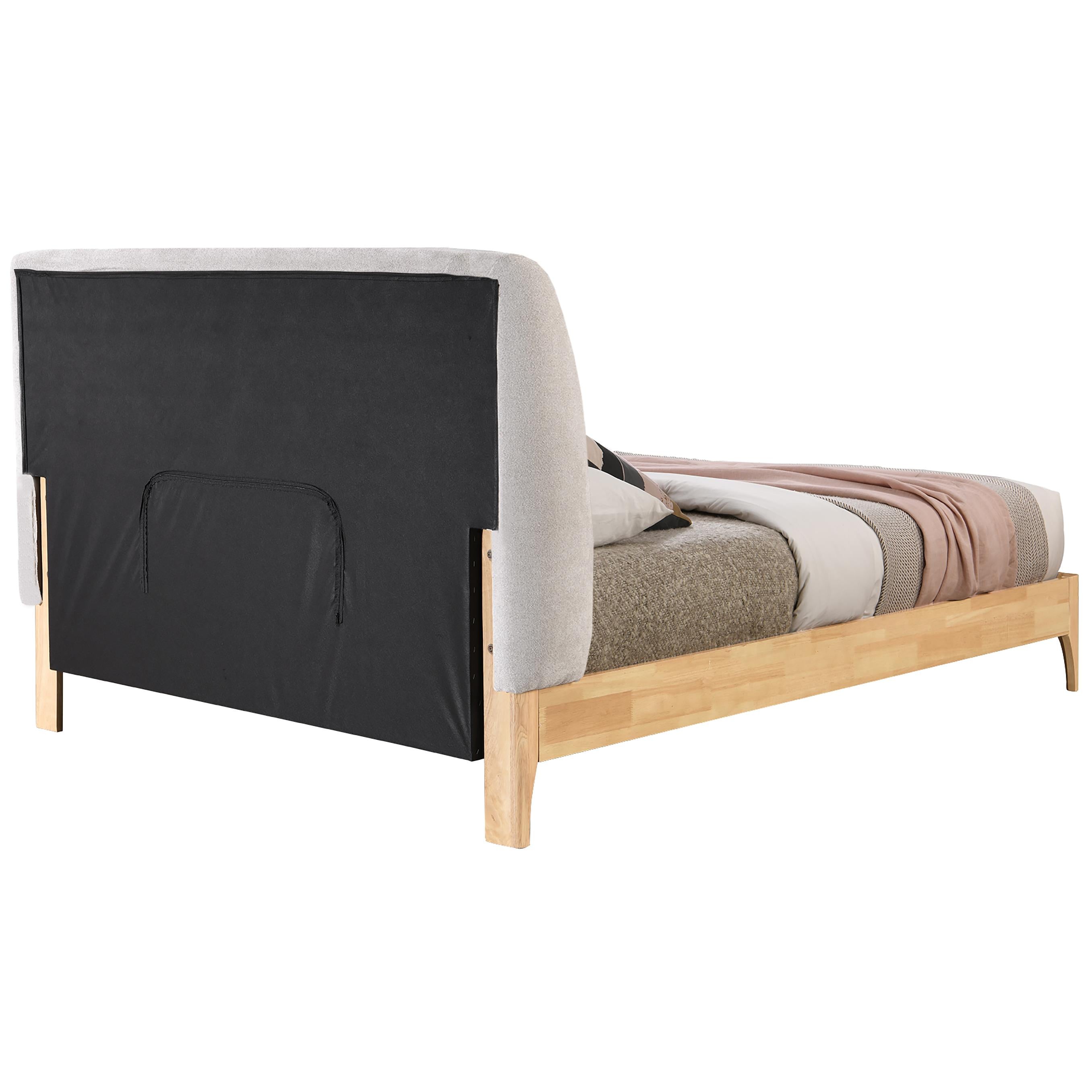 Meridian Ventura Grey Polyester Fabric King Bed