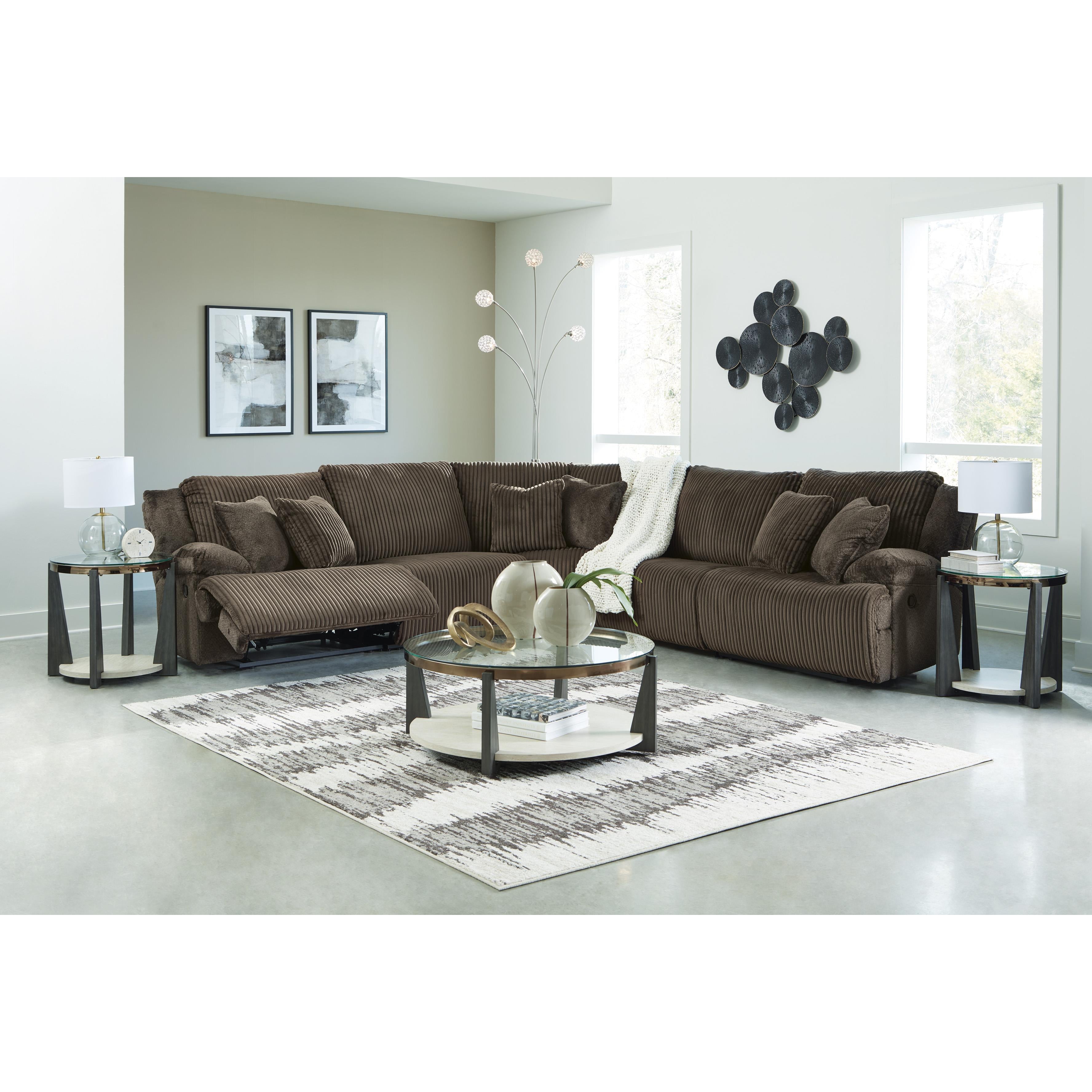 Swipe Furniture Exclusive Design Top Tier Reclining Fabric 5 pc Sectional 9270540/9270519/9270577/9270546/9270541