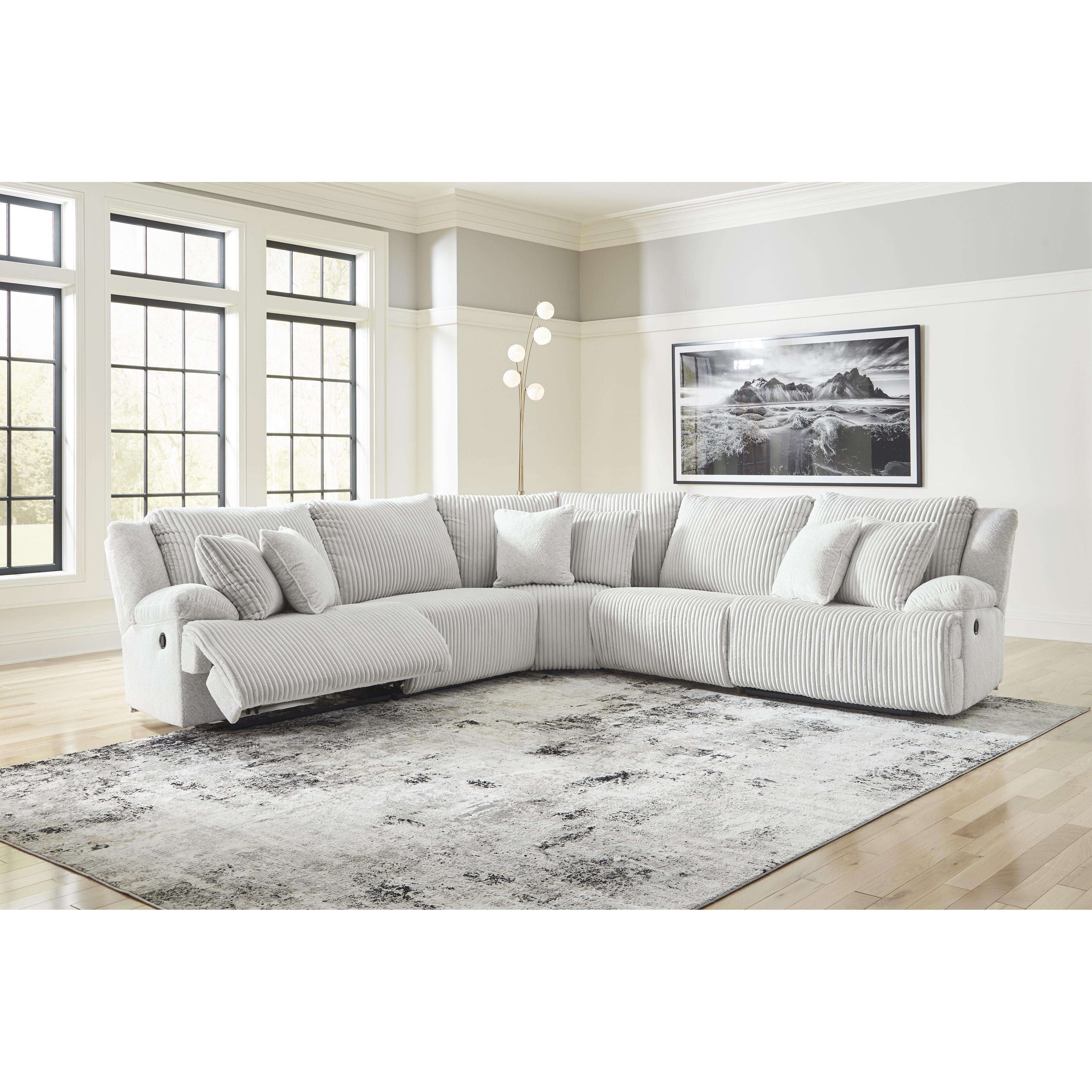 Swipe Furniture Exclusive Design Top Tier Reclining Fabric 5 pc Sectional 9270640/9270619/9270677/9270646/9270641