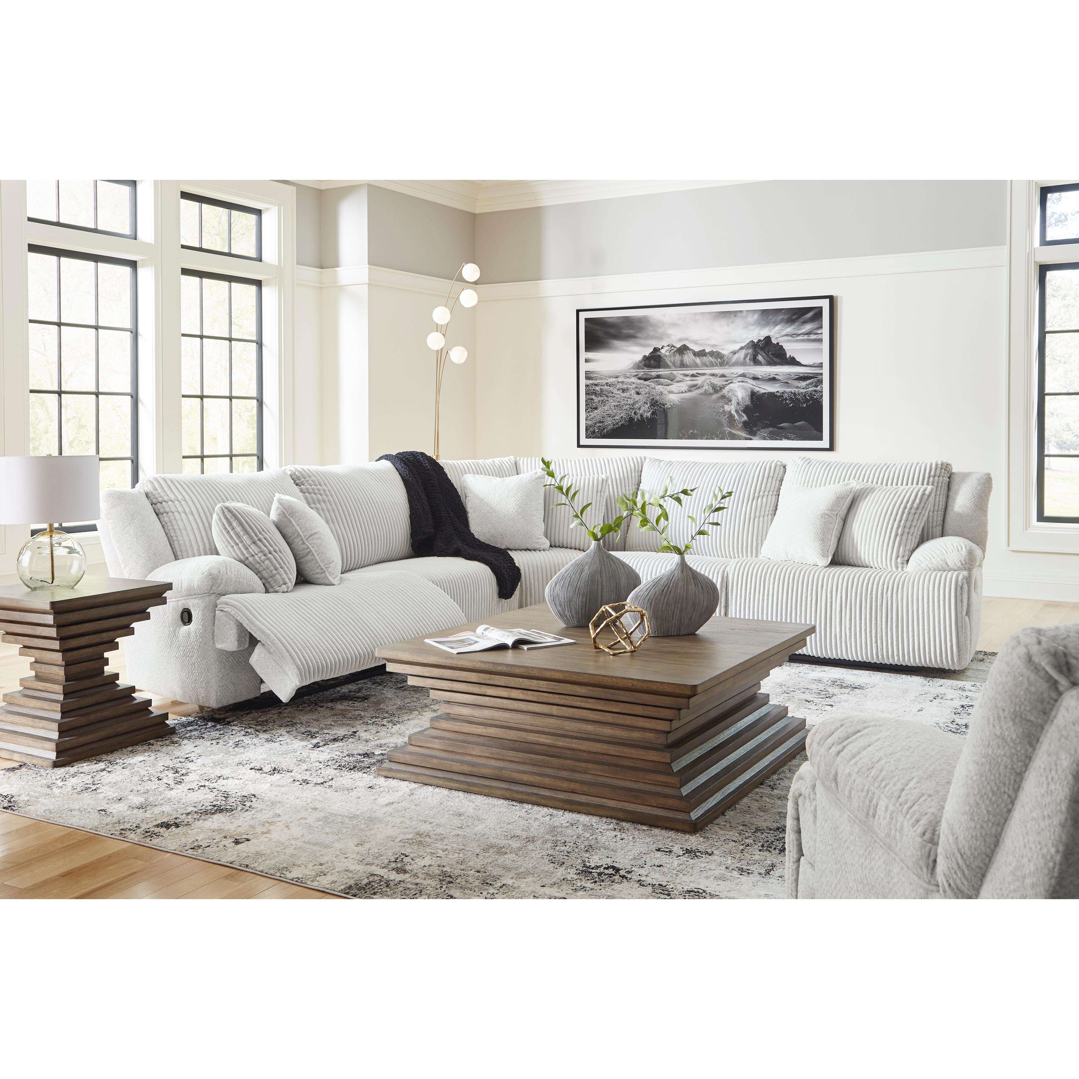 Swipe Furniture Exclusive Design Top Tier Reclining Fabric 5 pc Sectional 9270640/9270619/9270677/9270646/9270641
