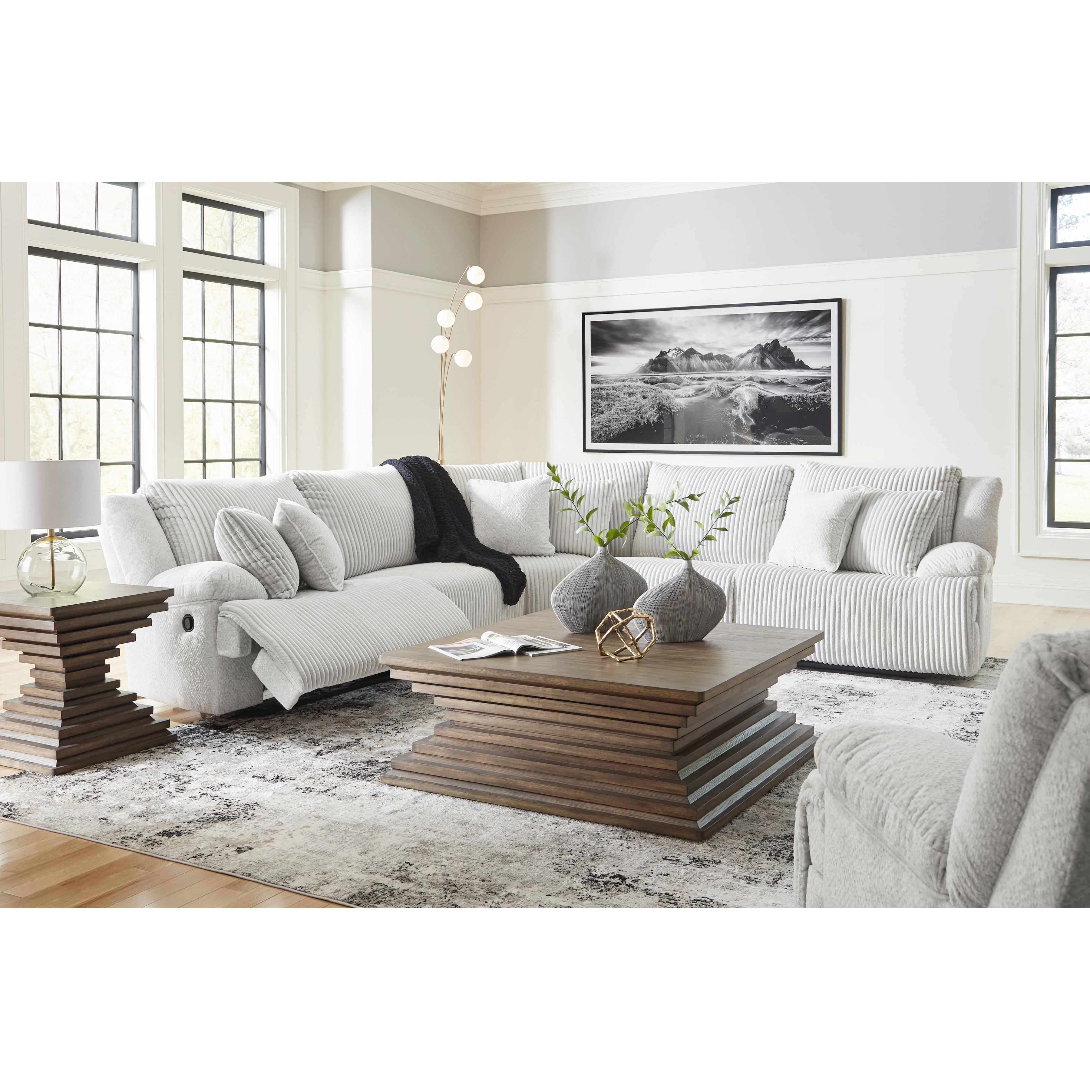 Swipe Furniture Exclusive Design Top Tier Reclining Fabric 5 pc Sectional 9270640/9270619/9270677/9270646/9270641