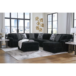 Swipe Furniture Exclusive Design Midnight-Madness Fabric Ottoman 9810308