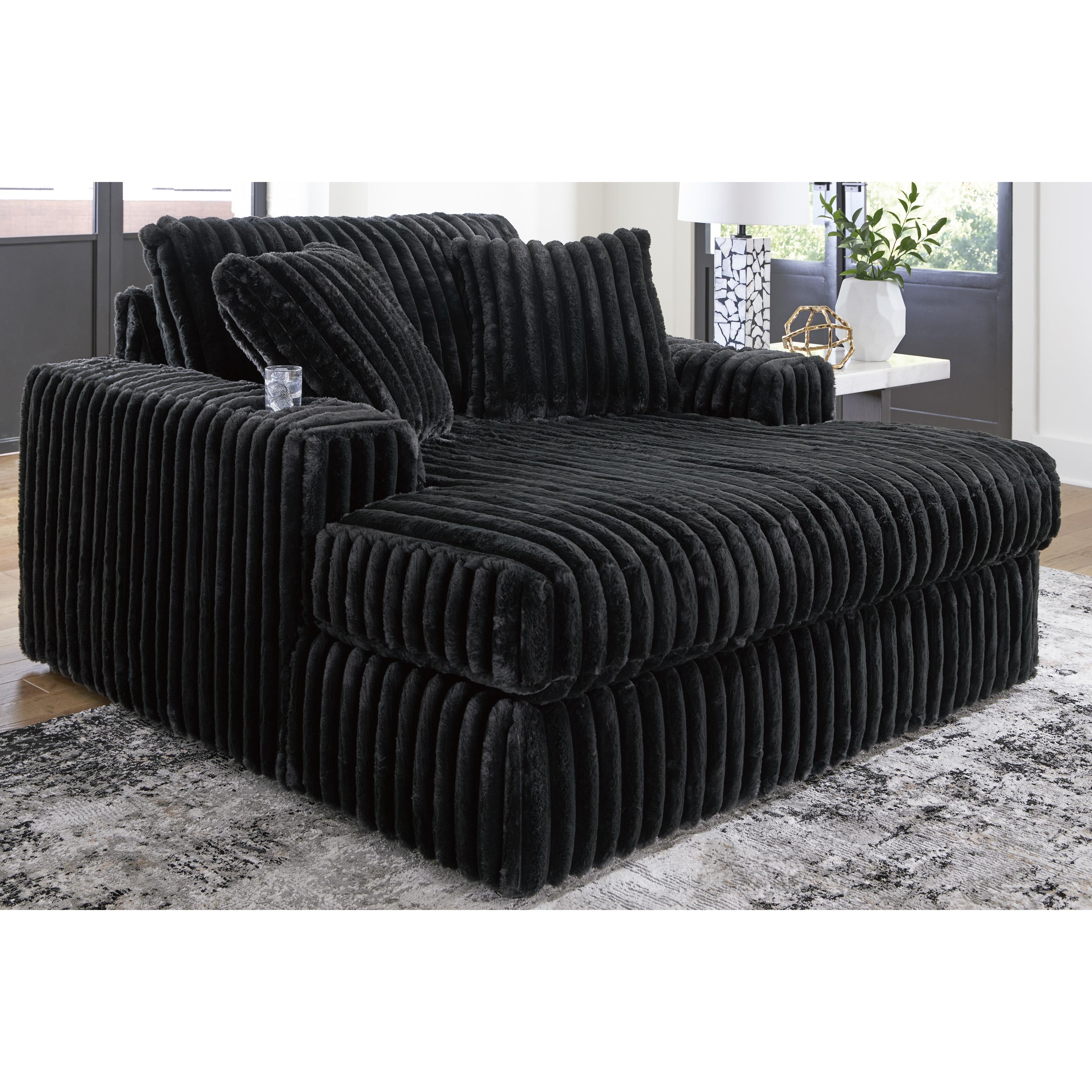 Swipe Furniture Exclusive Design Midnight-Madness Fabric Chaise 9810315