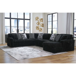 Swipe Furniture Exclusive Design Midnight-Madness Fabric 4 pc Sectional 9810366/9810377/9810334/9810317
