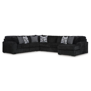 Swipe Furniture Exclusive Design Midnight-Madness Fabric 4 pc Sectional 9810366/9810377/9810334/9810317