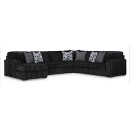 Swipe Furniture Exclusive Design Midnight-Madness Fabric 4 pc Sectional 9810316/9810334/9810377/9810367