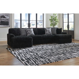 Swipe Furniture Exclusive Design Midnight-Madness Fabric 3 pc Sectional 9810316/9810334/9810317