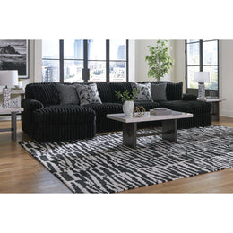 Swipe Furniture Exclusive Design Midnight-Madness Fabric 3 pc Sectional 9810316/9810334/9810317