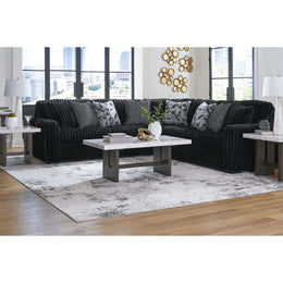 Swipe Furniture Exclusive Design Midnight-Madness Fabric 3 pc Sectional 9810366/9810377/9810367