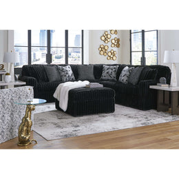 Swipe Furniture Exclusive Design Midnight-Madness Fabric 3 pc Sectional 9810366/9810377/9810367
