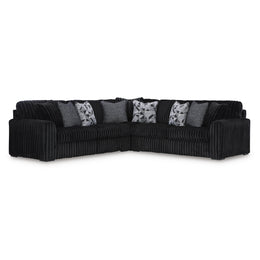 Swipe Furniture Exclusive Design Midnight-Madness Fabric 3 pc Sectional 9810366/9810377/9810367