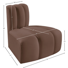 Meridian Arc Brown Vegan Leather Reverse Corner