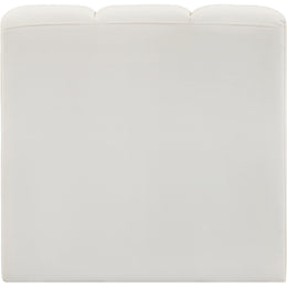 Meridian Arc Cream Vegan Leather Straight Chair