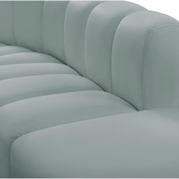 Meridian Arc Mint Green Vegan Leather Curved Corner