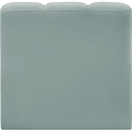Meridian Arc Mint Green Vegan Leather Straight Chair