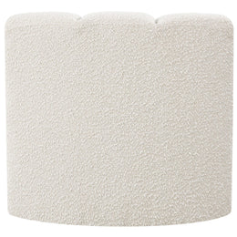Meridian Arc Cream Boucle Fabric Curved Corner