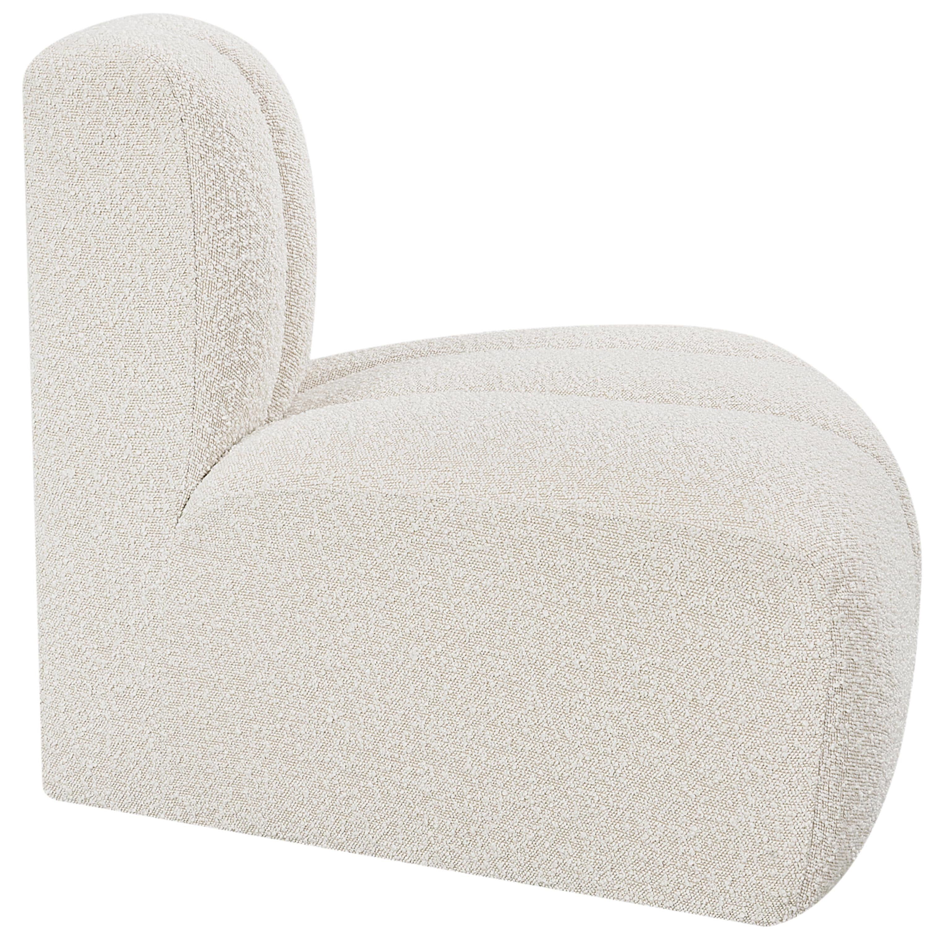 Meridian Arc Cream Boucle Fabric Reverse Corner