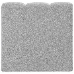 Meridian Arc Grey Boucle Fabric Straight Chair
