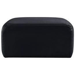 Meridian Arc Black Velvet Ottoman