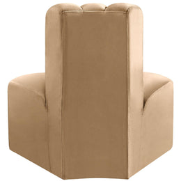 Meridian Arc Camel Velvet Reverse Corner