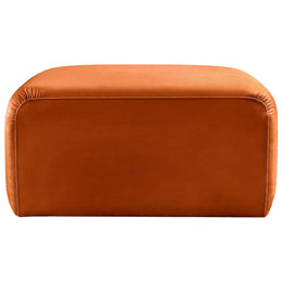 Meridian Arc Cognac Velvet Ottoman