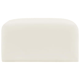 Meridian Arc Cream Velvet Ottoman