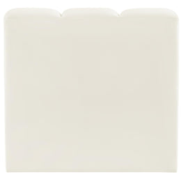 Meridian Arc Cream Velvet Straight Chair