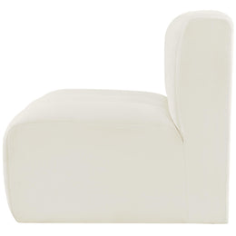 Meridian Arc Cream Velvet Straight Chair