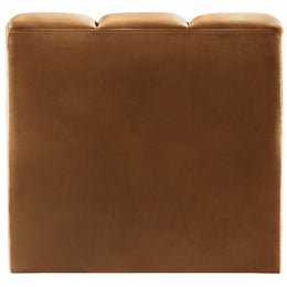 Meridian Arc Saddle Velvet Straight Chair
