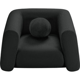Meridian Abbington Black Boucle Fabric Chair