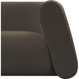 Meridian Abbington Brown Boucle Fabric Chair