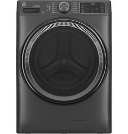 Package - GE - 5.0 Cu. Ft. Stackable Smart Front Load Washer with Steam, SmartDispense and Odorblock Ultra Fresh Vent System and 7.8 Cu. Ft. Stackable Smart Gas Dryer with Steam - Carbon Graphite