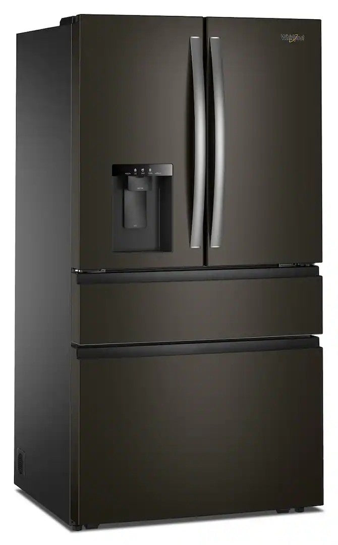 Whirlpool - 36 in. Wide 29 cu. ft. Family-Sized Capacity French Door Refrigerator with Flexible Temperature Drawer - Print Resist Blk Stnlss