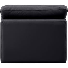 Meridian Indulge Black Vegan Leather Armless Chair