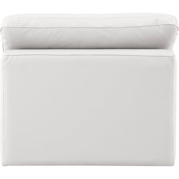 Meridian Indulge Cream Vegan Leather Armless Chair