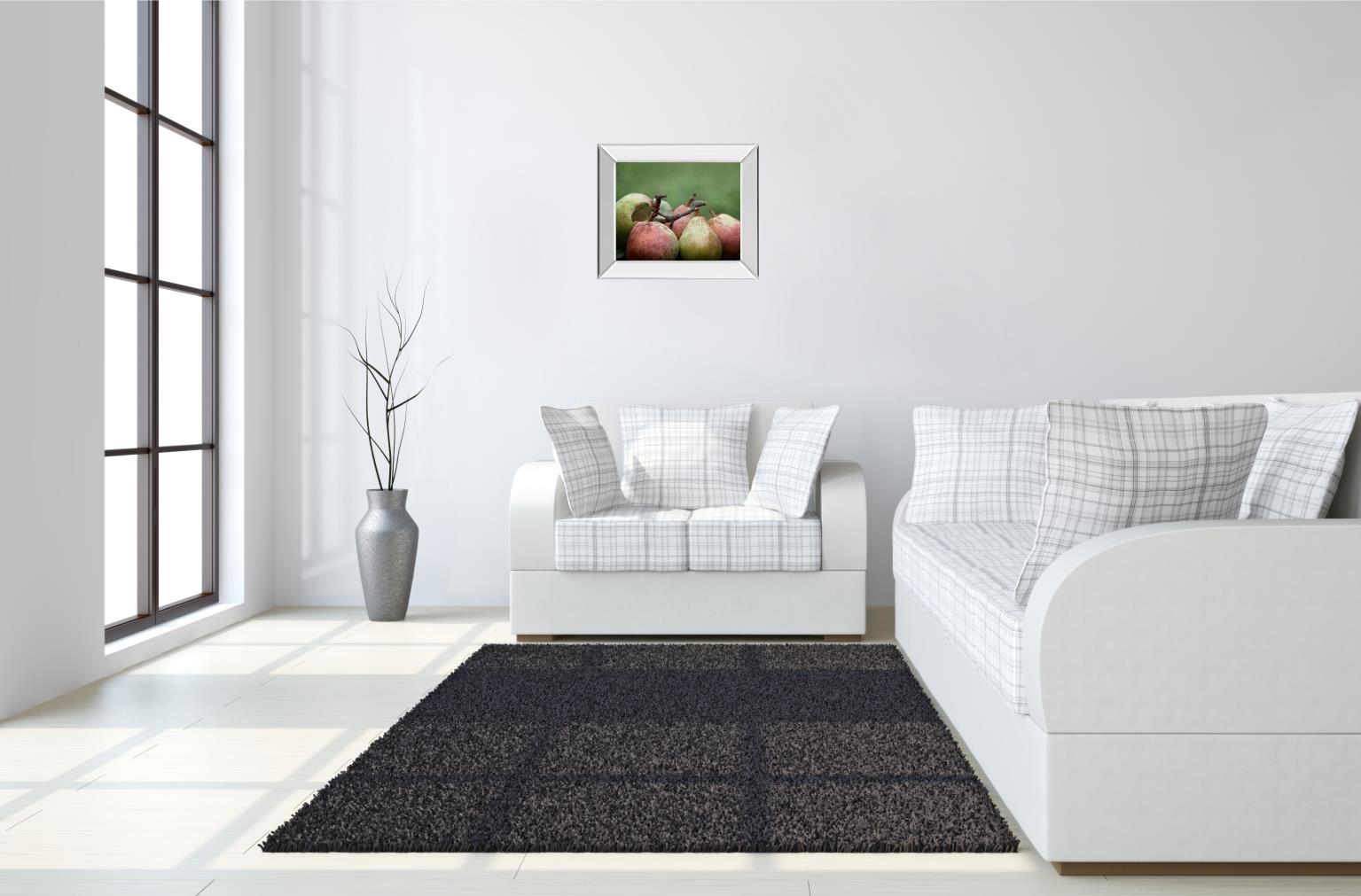 Mirrored Frame Comice Pear Ii By Rachel Perry 22X26 Mirror Frame Print