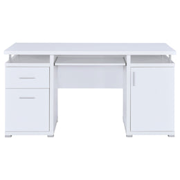 Tracy 55-inch 2-drawer Office Computer Desk Cappuccino