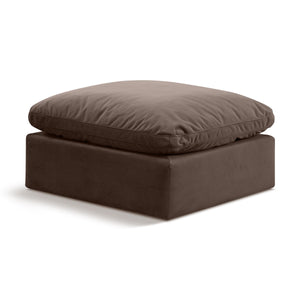 Meridian Indulge Brown Velvet Ottoman