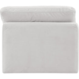 Meridian Indulge Cream Velvet Armless Chair