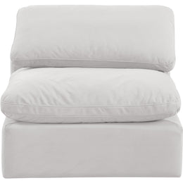 Meridian Indulge Cream Velvet Armless Chair