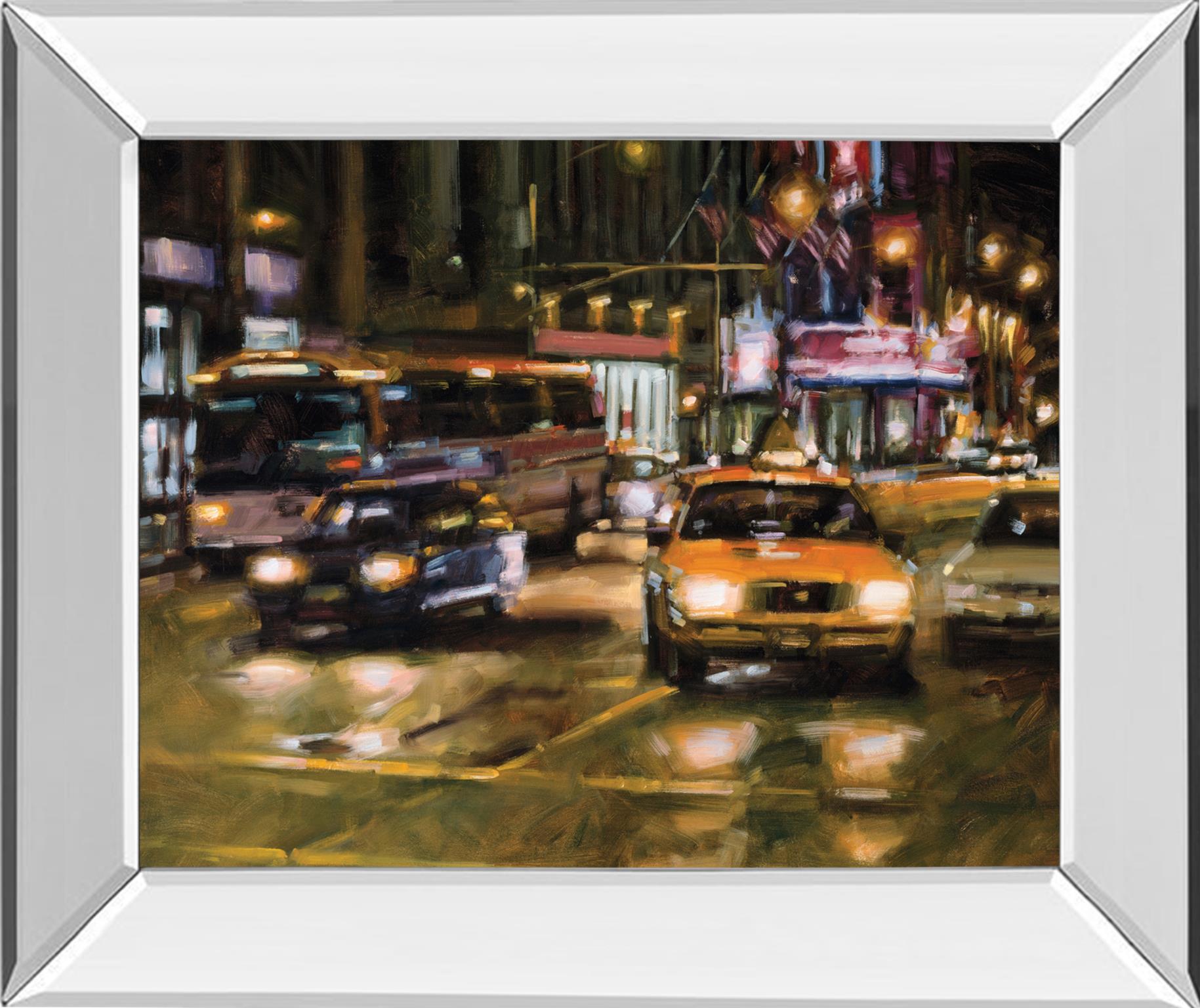 Mirrored Frame Radio City, New York City By Desmond O'Hagan 22X26 Mirror Frame Print