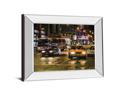 Mirrored Frame Radio City, New York City By Desmond O'Hagan 22X26 Mirror Frame Print