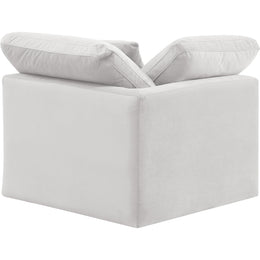 Meridian Indulge Cream Velvet Corner Chair